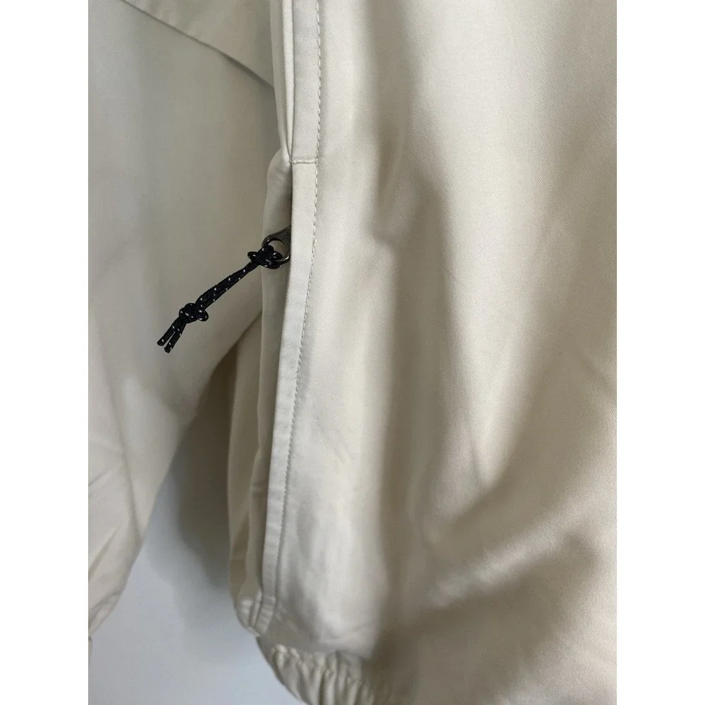 Cutter & Buck CB Windtek Half Zip Ivory Golf Jacket Men's 2XB/2TG Zipped Pockets